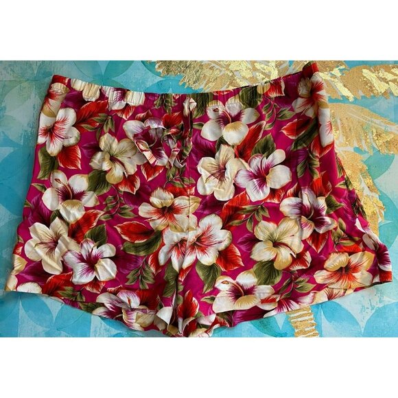 COPY - Vintage Victoria’s Secret Sleep Shorts Small Tropical Floral Gold Label - Picture 2 of 8